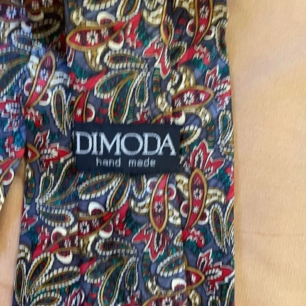DiModa Hand made Silk Tie NWT Vintage